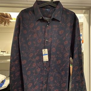 Perry Ellis Dark Sapphire Button Down Dress Shirt